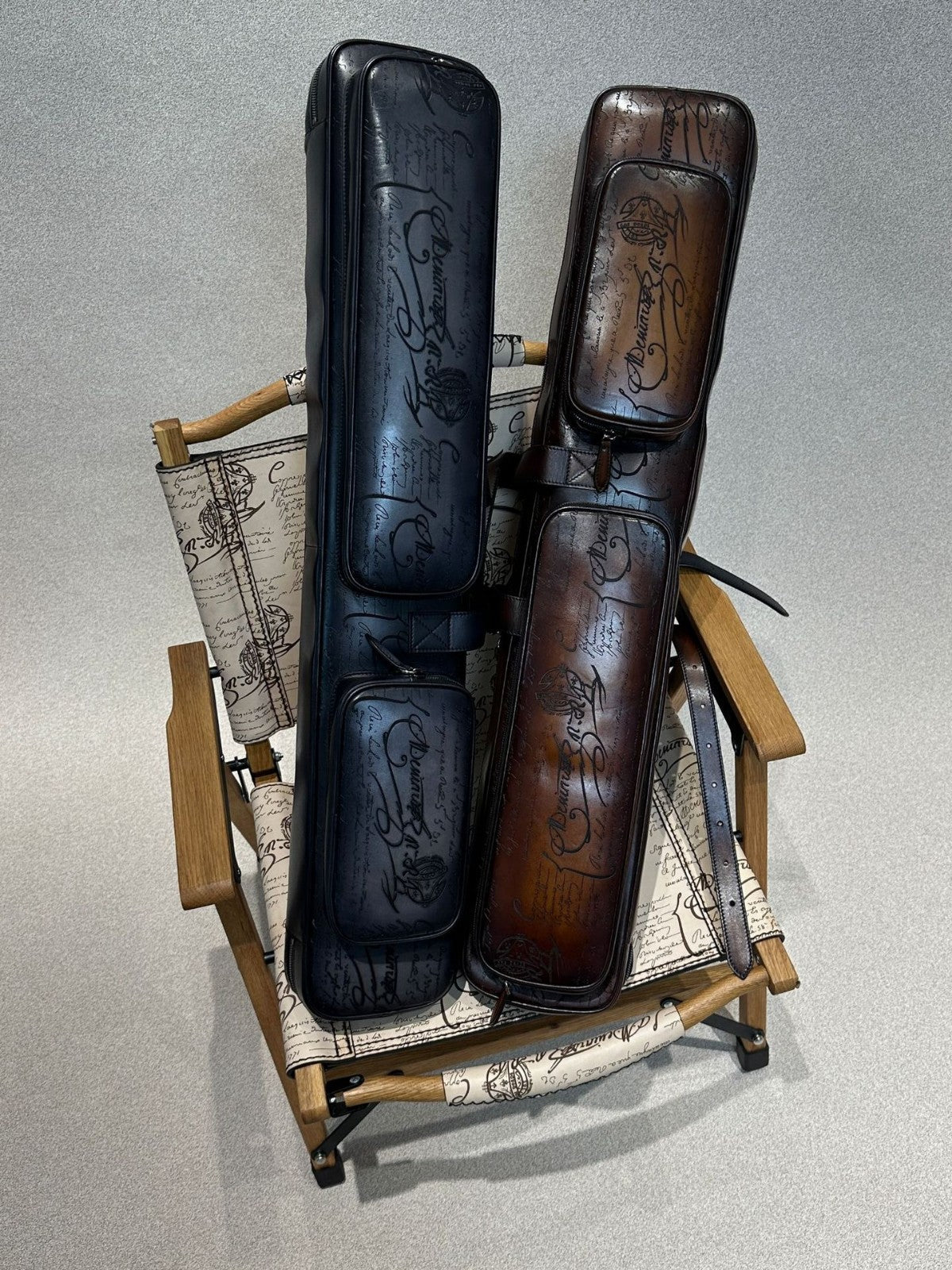 Genuine leather 7-hole cue bag, 9-ball cue bag (large end, small end), snooker cue tube, portable storage soft bag.