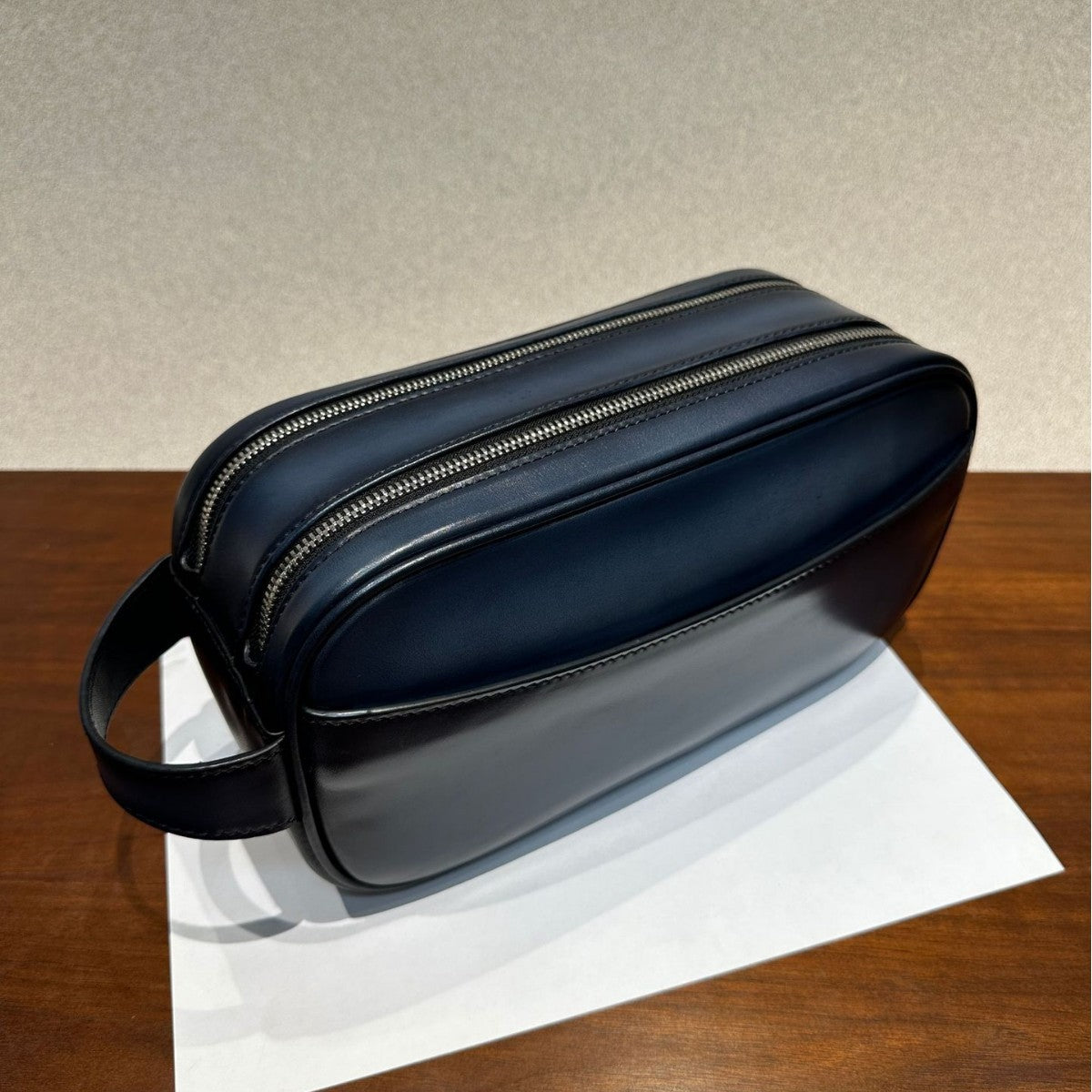 Scritto Leather Travel Clutch
