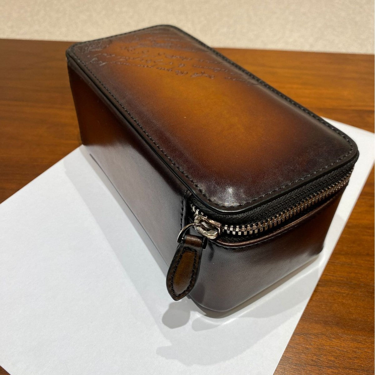 Retro Handmade Calfskin Leather Watch Box Set