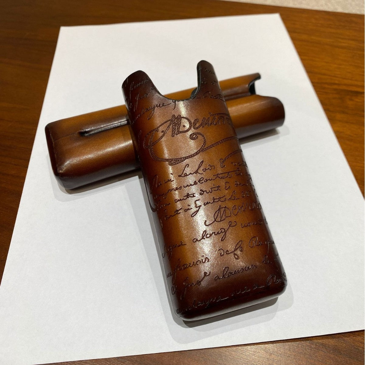 Vintage Leather Cigar Case