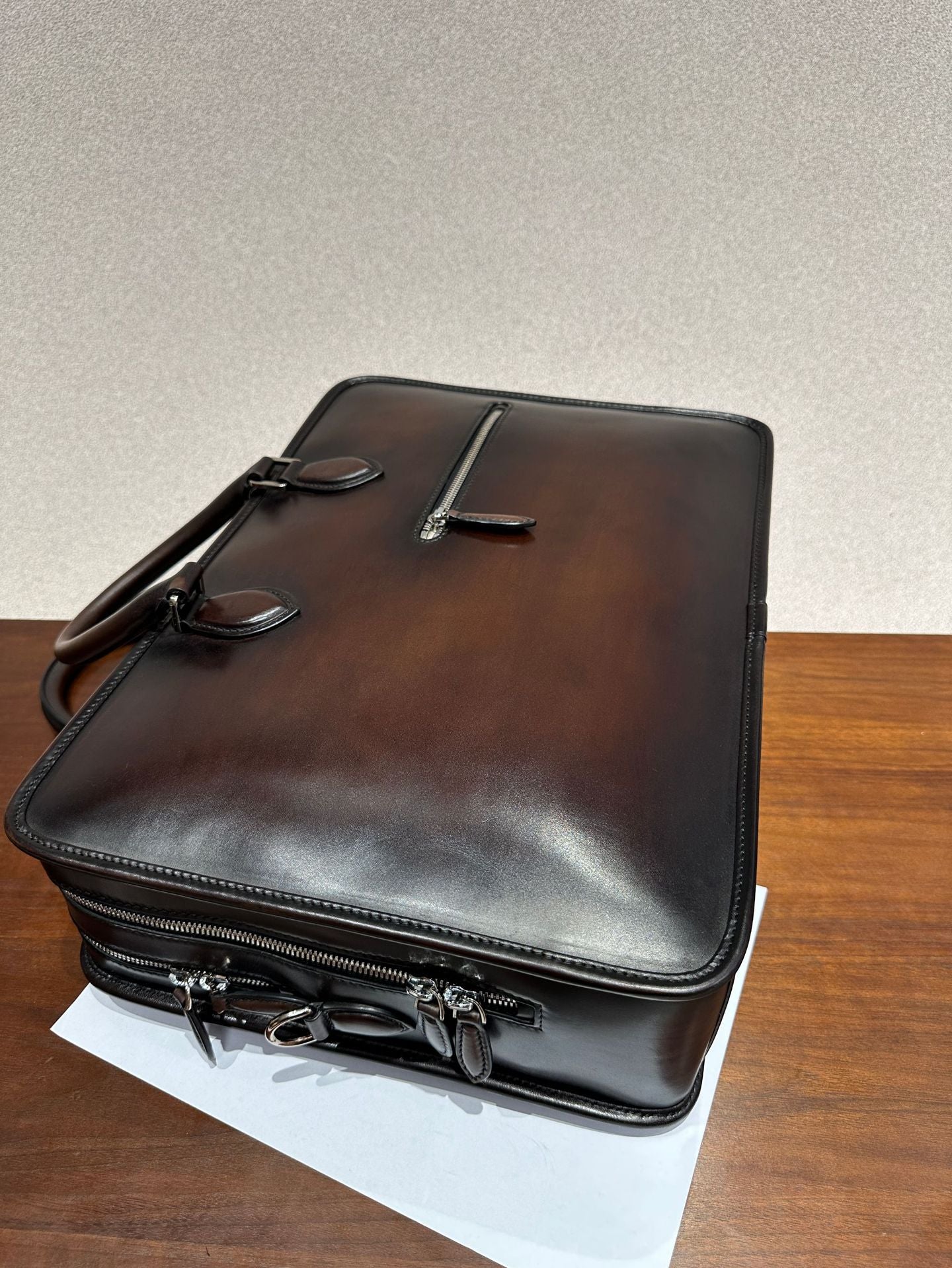 Retro Genuine Leather Men's Business Briefcase – Large Capacity