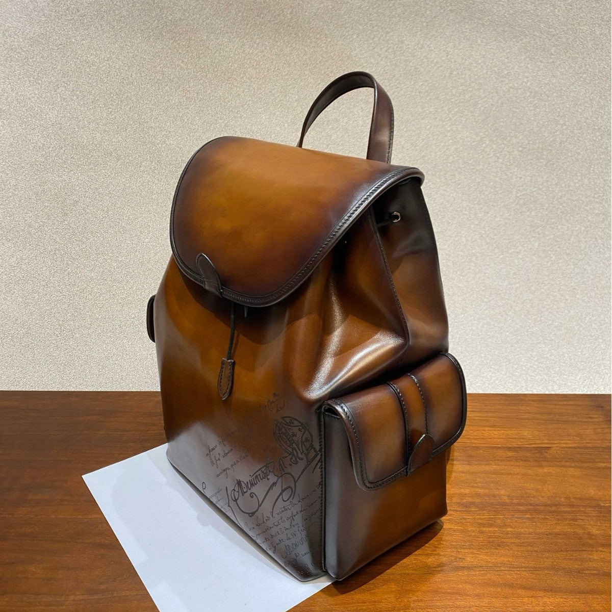 Vintage Genuine Leather Men's Backpack – Top-Grain Cowhide.