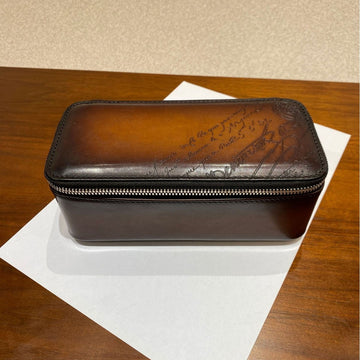 Retro Handmade Calfskin Leather Watch Box Set