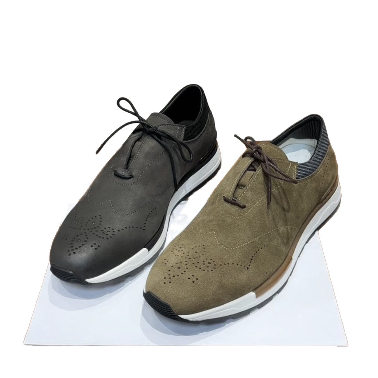 Retro Business Casual Leather Shoes – Top-Grain Cowhide.
