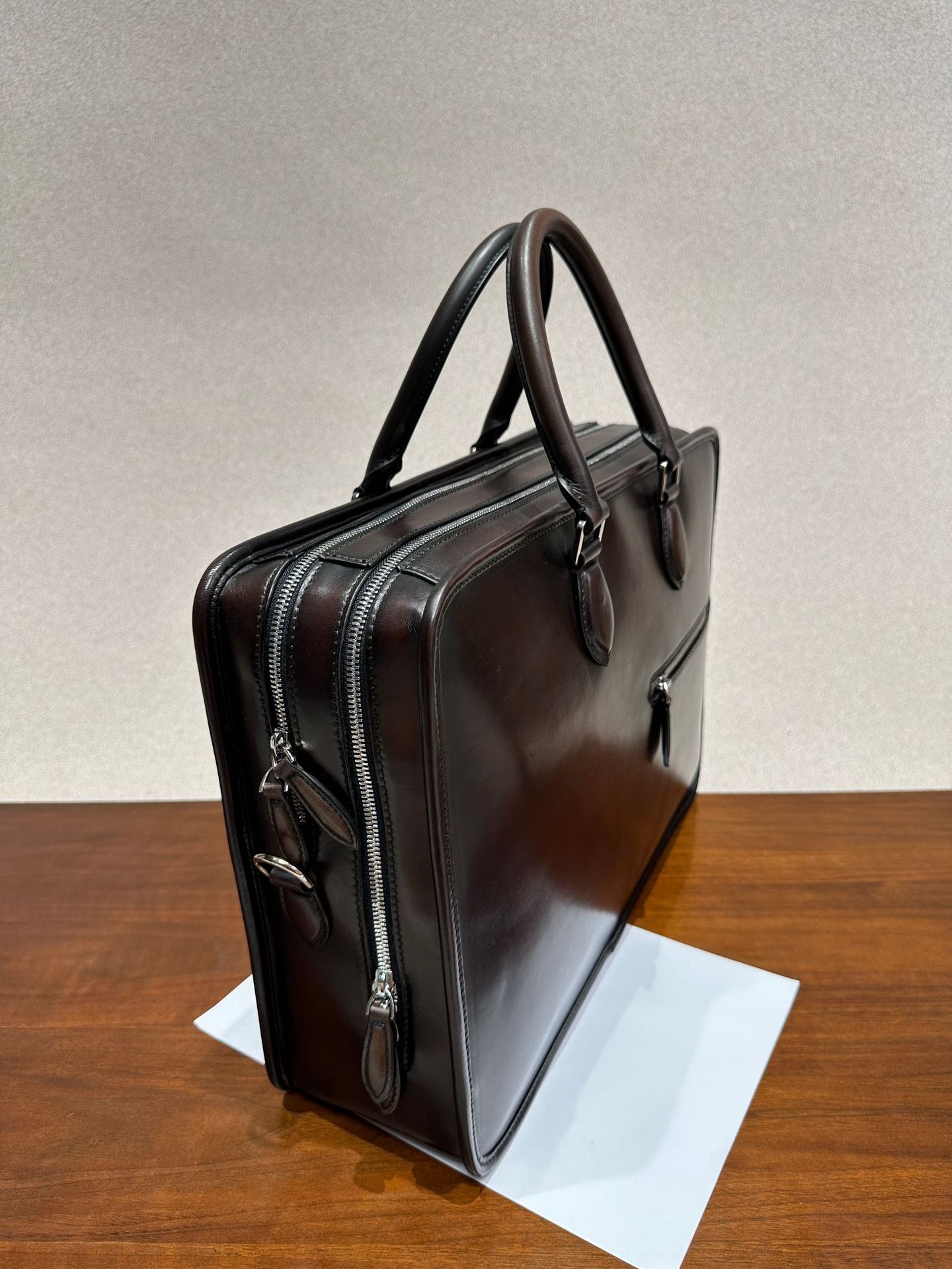 Retro Genuine Leather Men's Business Briefcase – Large Capacity
