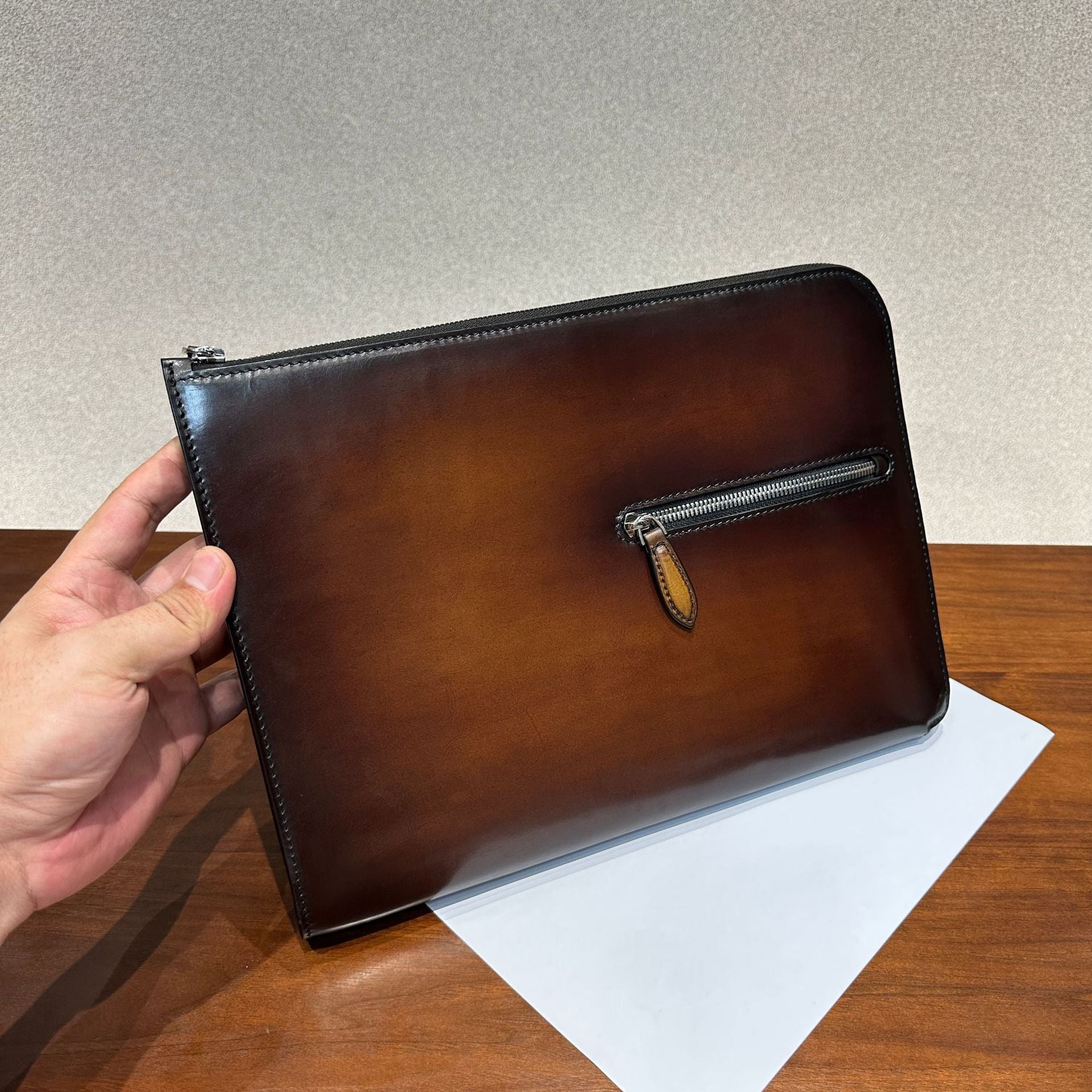 Vintage Leather Clutch Bag