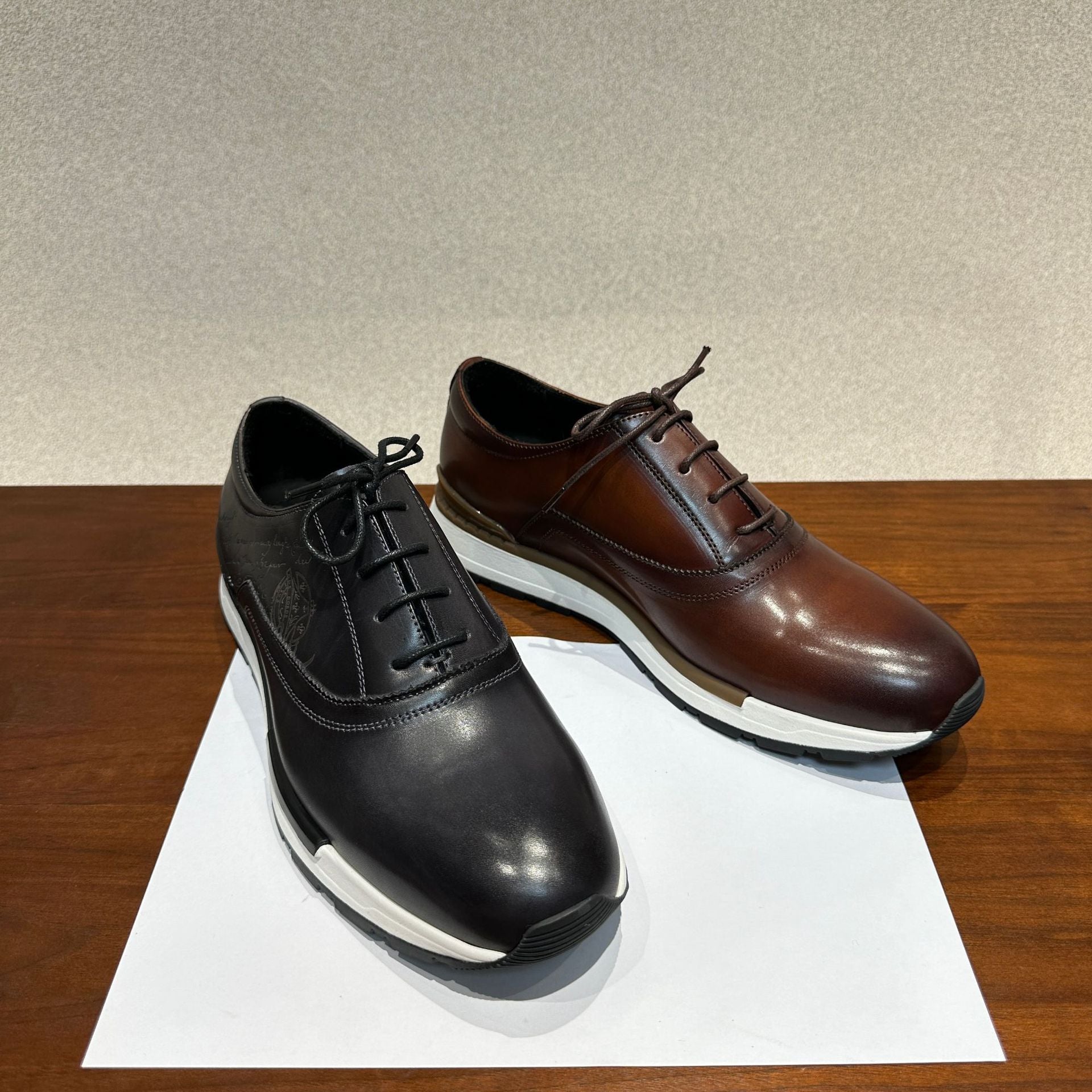 Retro Patina Men's Business Casual Shoes – Italian Calfskin