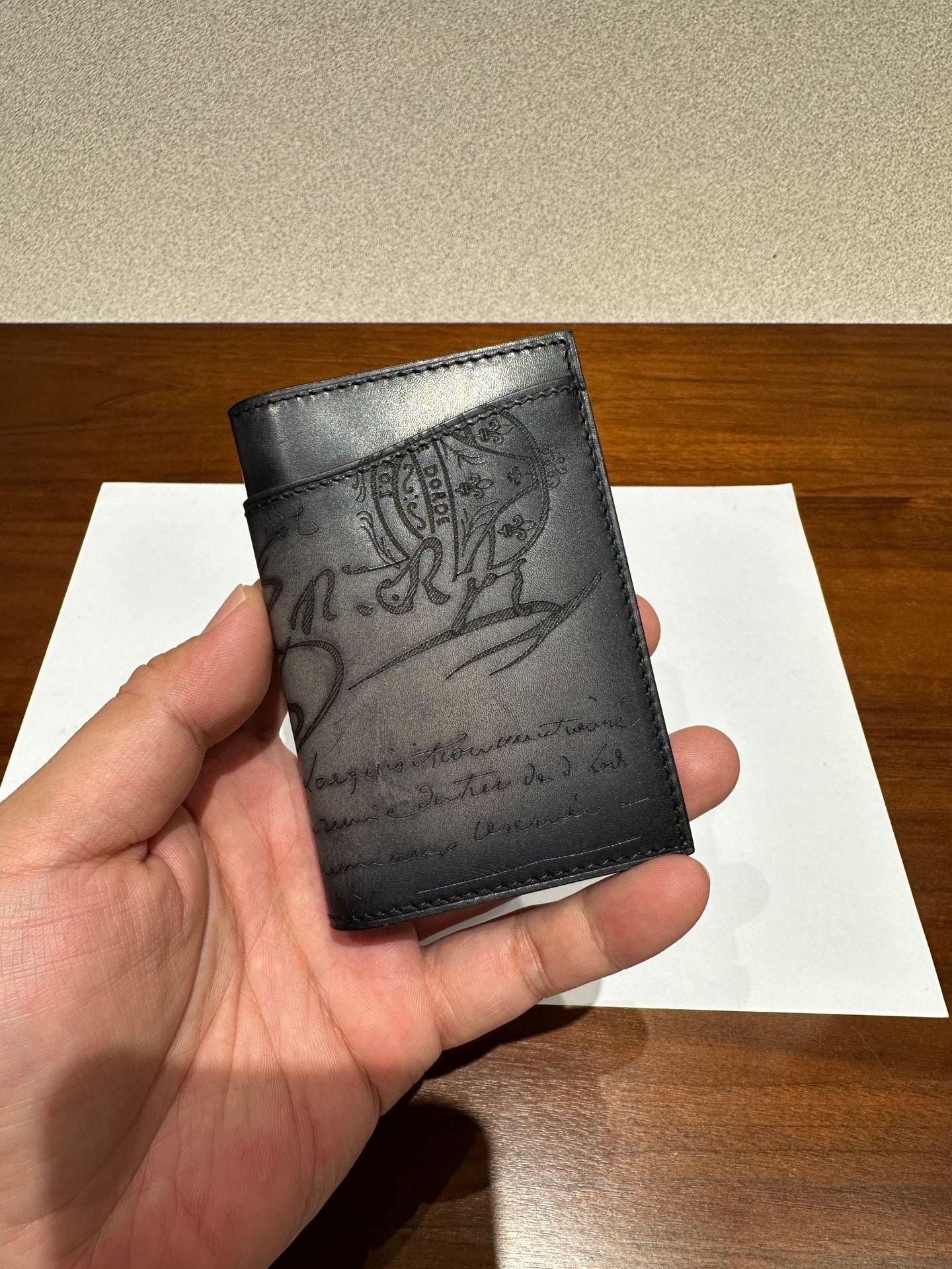 Retro Cowhide Mini Card Holder Wallet
