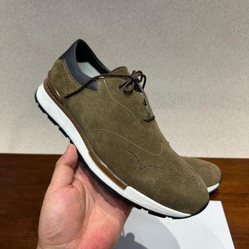 Retro Business Casual Leather Shoes – Top-Grain Cowhide.