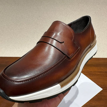 Patina Men's Business Casual Leather Loafers – Italian Calfskin