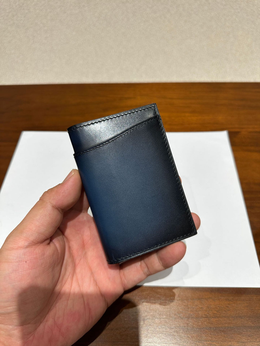 Retro Cowhide Mini Card Holder Wallet