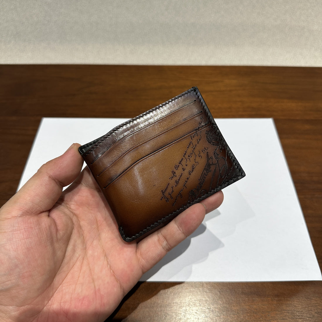 7-Card Patina Leather Wallet