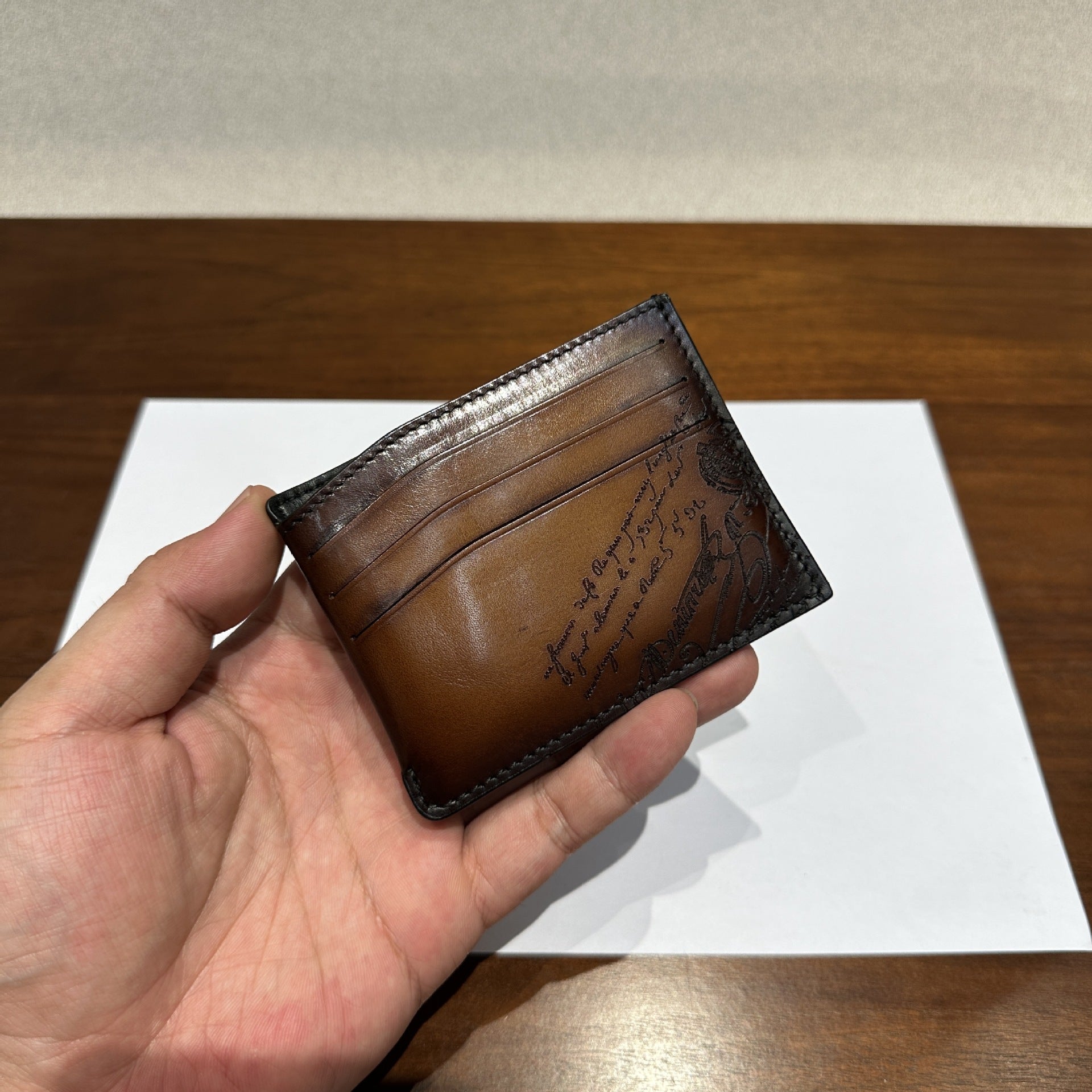 7-Card Patina Leather Wallet