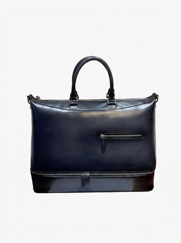 Vintage Leather Men's Travel Tote Bag
