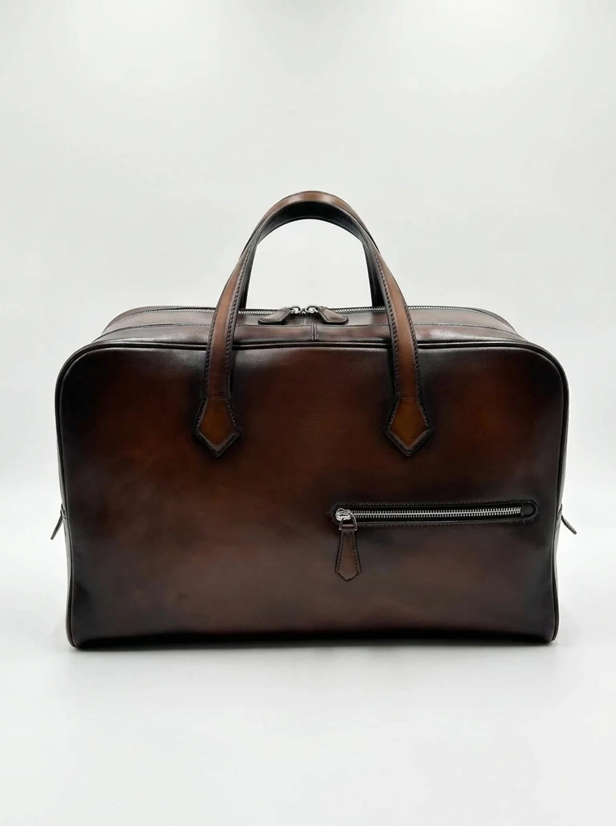 Retro Genuine Leather Men's Business & Travel Tote Bag.