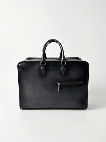 Retro Genuine Leather Men's Travel Tote Bag – Large Capacity.